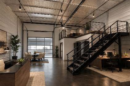 Office and mezzanine concept rendering